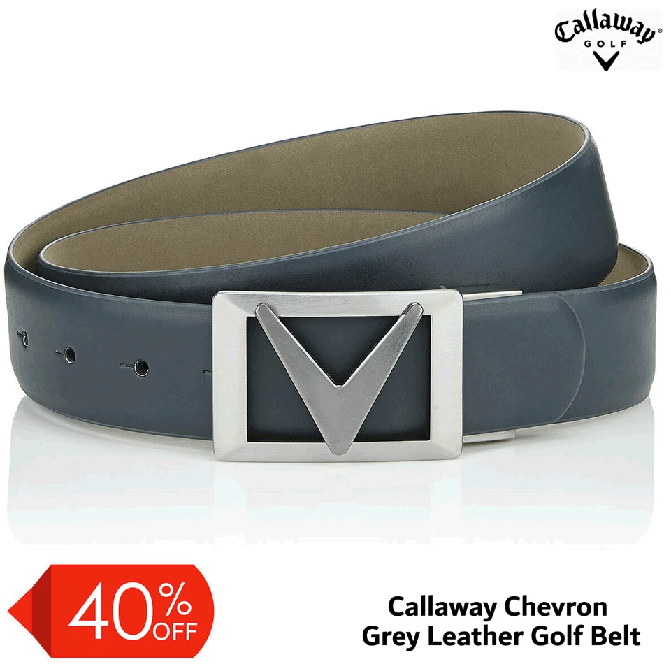 HERREN GOLFGÜRTEL CALLAWAY HERREN SIGNATUR SERIE CHEV LOGO LEDER GOLFGÜRTEL NEU