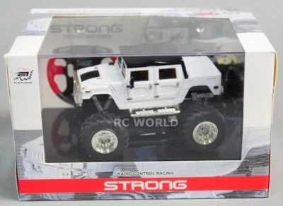 RC 1/43 Radio Control RC Micro Monster Truck HUMMER  w/ LED Lights WHITE - Image 1 of 4