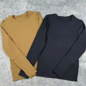 Set Of 2 - Shirts / Tops Women's Casual Long Sleeve Crew Neck Slim Fit Small - Picture 1 of 9