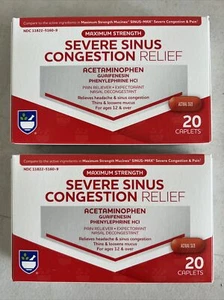 2 Pack-Rite Aid Severe Sinus Congestion Relief, Maximum Strength- 20 Count - Picture 1 of 3