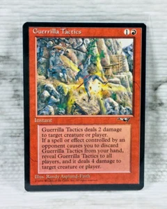 1996 MAGIC THE GATHERING (MTG) GUERRILLA TACTICS (B) RED TCG CARD (ALLIANCES) - Picture 1 of 2