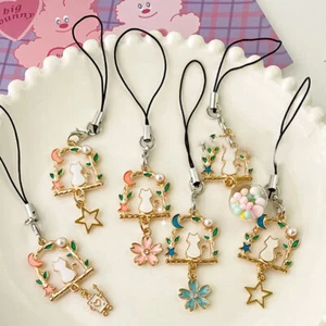 Cute Flower Phone Rope Keychain Pendant Phone Case Strap Hanging Cord Keychain - Photo 1 sur 18