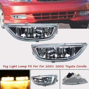 LH+RH Pair Fog Light Lamp Fit For For 2001 2002 Toyota Corolla JDM Driving Lamp - Picture 1 of 10