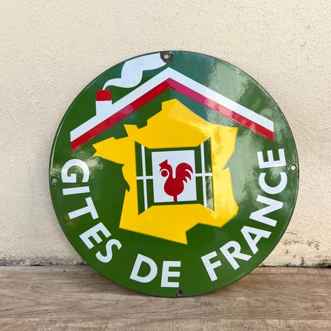 Old French Street Metal Sign Plaque vintage gites de france  0404231 Cover