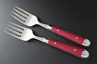 Oneida Stainless - PALETTE Cranberry - Salad Forks (2)