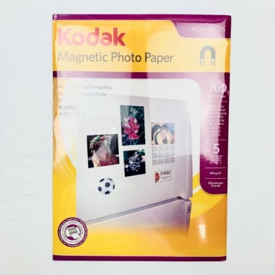Papel Magnético Kodak A4 5 Hojas, 650gsm, Alto Brillo, Ultra Brillante, Nuevo y Sellado Foto 1 de 4