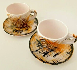 Handmade Espresso Cups and Saucers Set, Turkish Ceramic with Turkish coffee gift - Picture 1 of 7