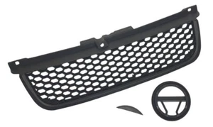 Black Honeycomb Hex Mesh Sport Front Grill GTI Look For VW Jetta MK4 Bora 99-05 - Picture 1 of 4