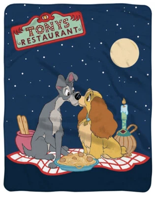 Disney Lady and the Tramp Date Night 46" x 60'' Warm Silky Soft Throw  - Image 1 of 2