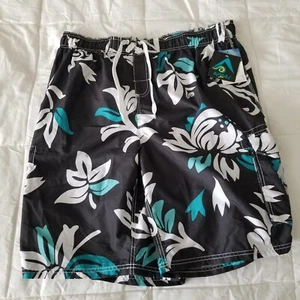 Pantalones Cortos Kanu Surf Board Para Hombre XXL Negro Floral Hawaiano Natación Malla Cordón - Imagen 1 de 14