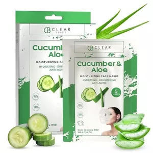 Cucumber & Aloe Moisturizing Face Mask - Dermatologist Tested, Soothes Irritated - Picture 1 of 6
