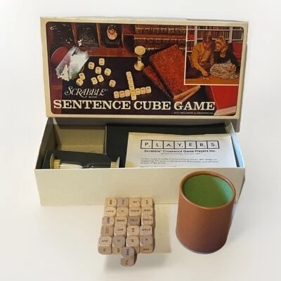 Juego Scrabble Sentence Cube 1971 vintage de Selchow & Righter Co. Completo Foto 1 de 4