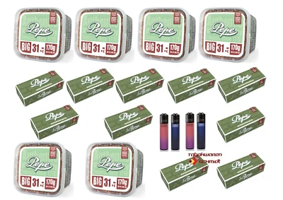 6 x Pepe Bright Green XXXL Eimer 170g + 2000 Pepe Hülsen + 4 Clipper - Bild 1 von 3