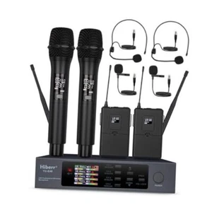 Wireless Microphone System, 4 Channels Adjustable UHF Wireless Microphone - Picture 1 of 8