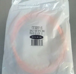 Belkin F2F20297-15 Duplex Fiber Optic Cable MTRJ/SC;62.5/125; 15M 5A-5 - Picture 1 of 4