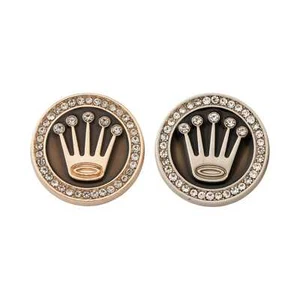 5pcs Crown Embossed Metal Buttons Vintage Style for Clothing Crafts Sewing DIY - Picture 1 of 7