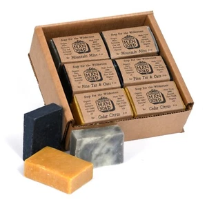 Organic Men's Bar Soap, Pine Tar Oats Cedar Citrus Mint, Bath Soap by SimpleMan - Picture 1 of 34