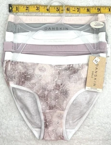 Danskin Girls Panties Size X-Small 5-Pack Soft Organic Cotton Comfort No Ride Up - Picture 1 of 15