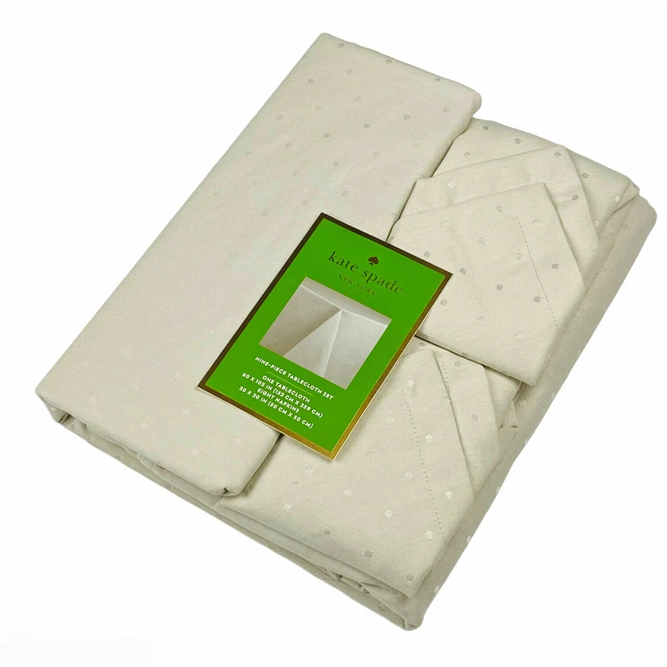 Kate Spade New York, 9 Pc - Larabee Dot Napkin Tablecloth Set (Choose Color) - Image 1 of 4