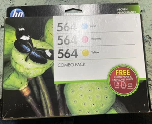 HP 564 Tri-Color Combo Pack Ink Cartridges Genuine Original  - Picture 1 of 5