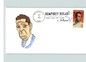 Hand Painted HUMPHREY BOGART, 1997 Legend of Hollywood, # 1 of 1 made, First Day - Picture 1 of 1