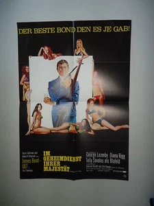 JAMES BOND/GEORGE LAZENBY/ON HER MAJESTY'S SECRET SERVICE/FR12/affiche allemande - Imagen 1 de 1