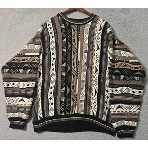 Suéter Vintage Algodón Comerciantes Para Hombres XL Estilo Coogi Tejido Pullover Multicolor - Imagen 1 de 7