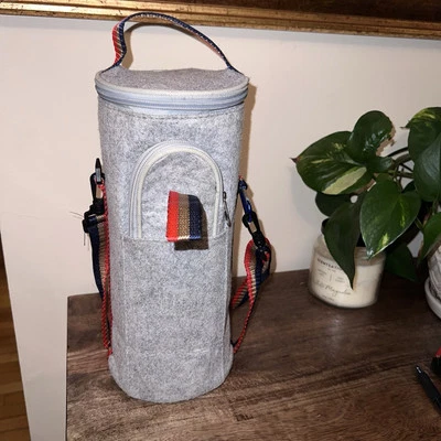 7件装午餐盒塔带隔热袋灰色3层午餐盒容器用具 — 第 1/4 张图片