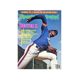 Dwight Doc Gooden Mets Autografiado Firmado Abril 1985 Sports Illustrated Certificado de Autenticidad JSA - Imagen 1 de 3