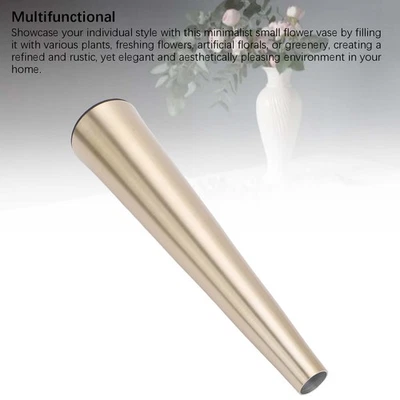 Kleine Blumenvase Innovative Nordische Aluminium Dekorative Schmaler Hals Taper - Bild 1 von 4