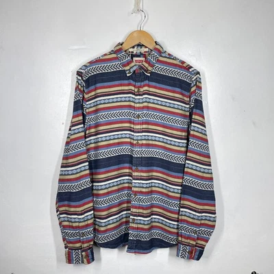 Levi's Shirt Mens L Blue Red Multi Striped Southwestern Serape Aztec Western - Image 1 of 4
