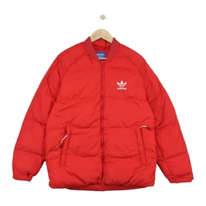 Adidas Puffer Jacket Uomo Taglia M Rosso Piumino Full Zip - Foto 1 di 15