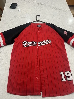 Camisa de beisebol Detroit Red Wings Yzerman vermelha/preta 19 - Imagem 1 de 4