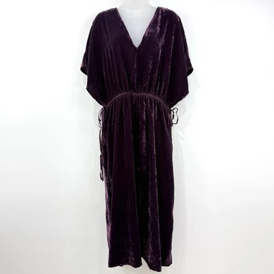 Vestido de terciopelo World Market para mujer L/XL ciruela nuevo con etiquetas Whimsigoth Witchy Boho Midi Foto 1 de 4