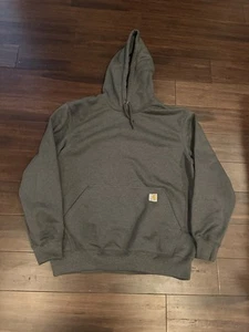Carhartt Men's Rain Defender Pullover Hoodie Carbon Heather Large NWT - Picture 1 of 7