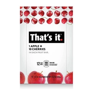 That's It Premium Fruit Bar - Apples & Cherries - Box 12 Bars 1 Box - Picture 1 of 1