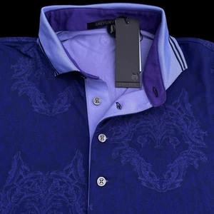 Greyson Golf Dolphin Island Print Short Sleeve Polo Shirt Size Large $118 - Picture 1 of 10