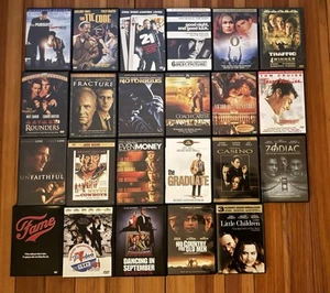 DVD Lot 23 Titles Drama Rounders, Casino, Coach Carter, Jerry McGuire - Imagen 1 de 5