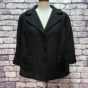 Chaqueta Talbots Negra Completamente Forrada Manga 3/4 Talla 20WP - Imagen 1 de 9