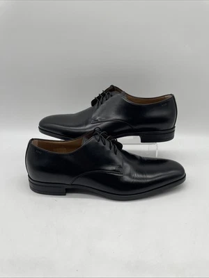 Hugo Boss Mens Black Leather Formal Shoes Lisbon Derby UK 6 EU 40 BNWOB - Image 1 of 4