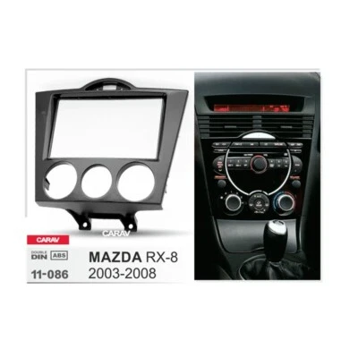 Kit de tablero de radio fascia doble Din para Mazda RX8 2003+ instalación de marco de panel estéreo Foto 1 de 4
