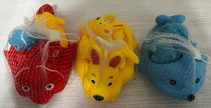 Kids Rubber Duck Bathtub Pals, Bunnies Dolphins & Fish, Each With 1 Big & 3 Mini - Picture 1 of 5