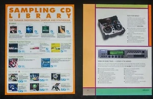 RARE VTG Yamaha A5000 A4000 A3000 EX5 EX5R Sampling CD Library Brochure Catalog - Picture 1 of 2