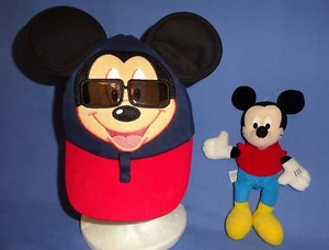 Disney Mickey Mouse Baseball hat-cap-face-Sunglass strap-Toddler-Beanie doll-LOT - Picture 1 of 10