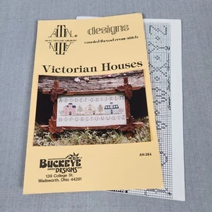 ATN Ann Taylor Nelson Designs Sampler VICTORIAN HOUSES Cross Stitch Sampler - Picture 1 of 4