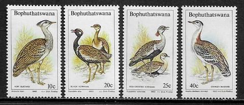 South Africa - Bophuthatswana #112-5 MNH Set - Birds of the Veld Cover