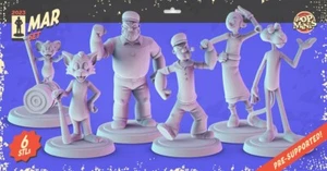 Dibujos animados clásicos PopeyePanther TomJerry miniatura se adapta a DND D&D Pathfinder Pop - Imagen 1 de 8