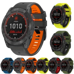 Silicone Band Strap For Garmin Fenix 8 7 7X Pro 6 6X Pro 5 5X Plus 3 3HR S70 965 - Picture 1 of 42
