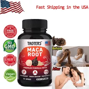 Maca Root Capsules with Ginseng and Saw Palmetto Support Libido Enhancement - Picture 1 of 10