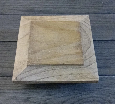 Wooden Newell Post Cap Square Flat Top 5 1/2" Stained Stair Railing Finial Cover